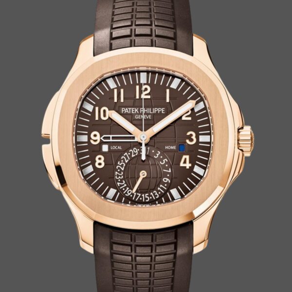 Replica Patek Philippe Aquanaut 5164R 001 Travel Time Rose Gold Mens Watch