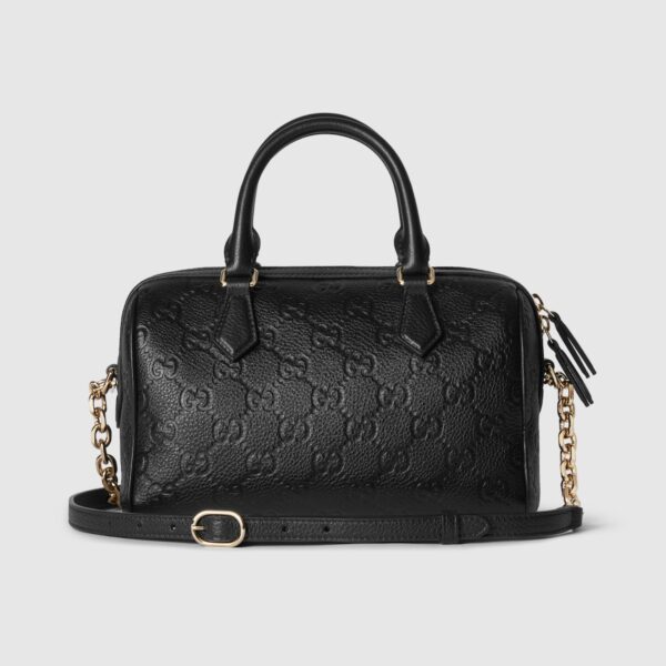 GG Emblem Small Top Handle Bag