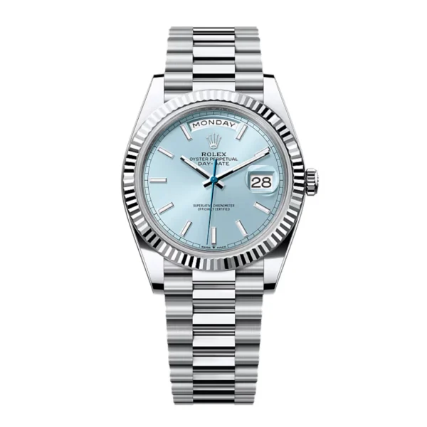 Rolex Day-Date 228236 “Ice Blue Grooved” Super Clone Quality