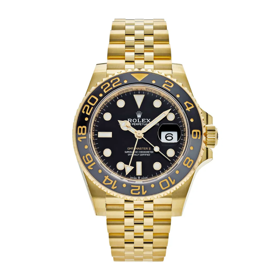 Rolex-Gmt-Master-II-Gold-Black-Dial-Replica