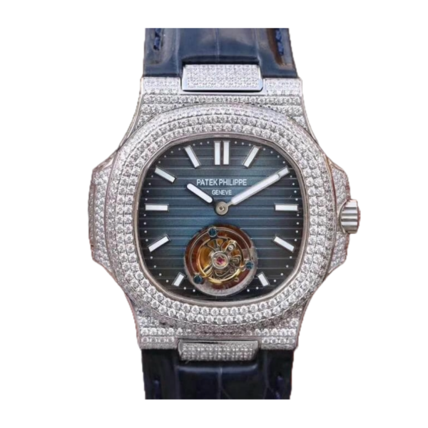 Patek Philippe Nautilus 5711 Tourbillon “Jumbo” Blue Dial Super Accurate Clone