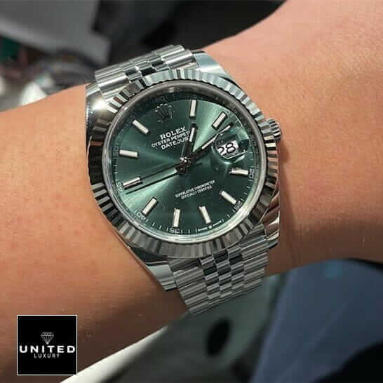 Rolex Datejust 126300 "Mint Green" Handcrafted Replica Edition rolex 41mm green dial 1