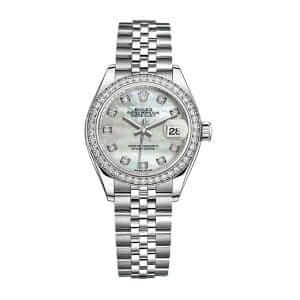 rolex-datejust-28mm-279384rbr-white-gold-automatic-silver-with-diamond-dial-replica