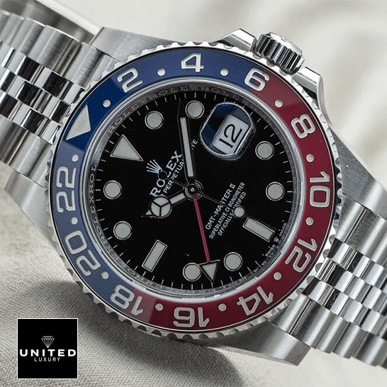 Rolex Gmt Master Pepsi 116719BLRO Jubilee Bracelet Replica White Background