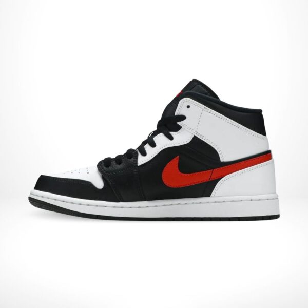 Air Jordan 1 Mid Black Chile Red White