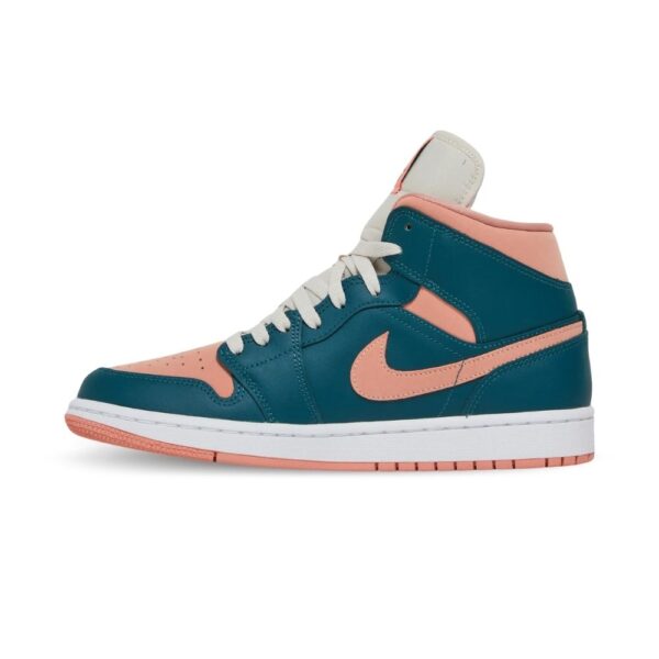 Air Jordan 1 Mid Dark Teal Green Pink