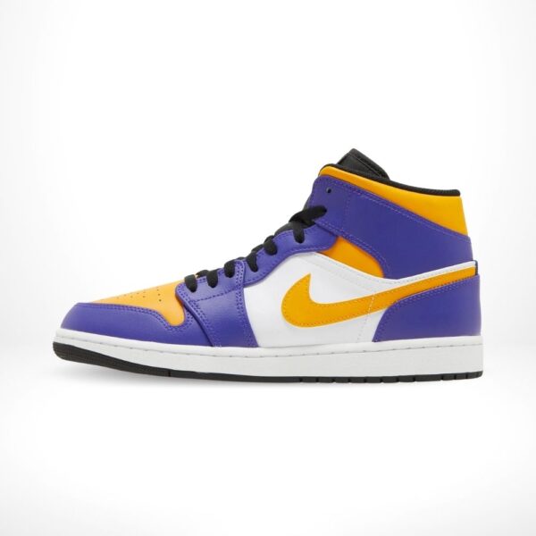 Air Jordan 1 Mid Lakers Purple Yellow