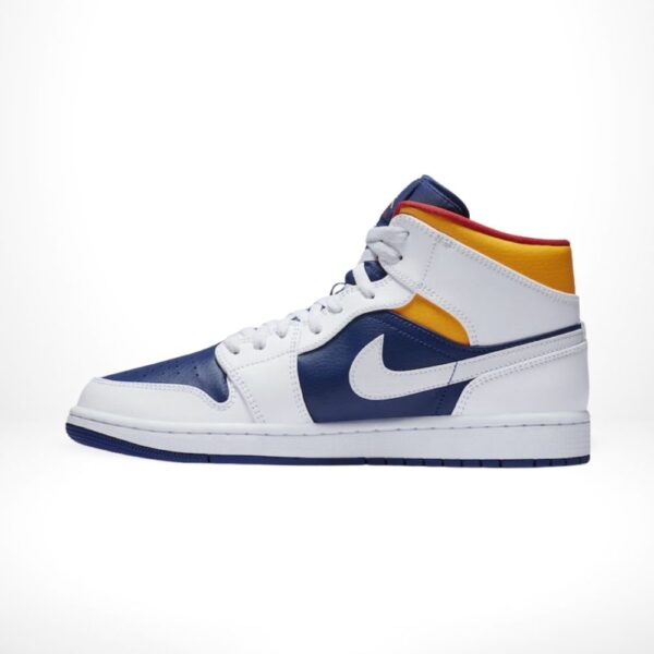 Air Jordan 1 Mid White Deep Royal Blue