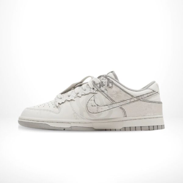 Nike Dunk Low X Supreme Lunar Year Of The Snake White Grey