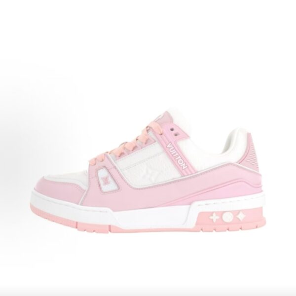 Louis Vuitton LV Trainer Sneakers Pink White Low‑top Casual Shoes