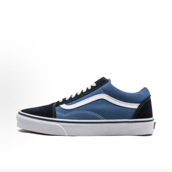 Vans Old Skool Unisex Skate Trainers Navy Black White