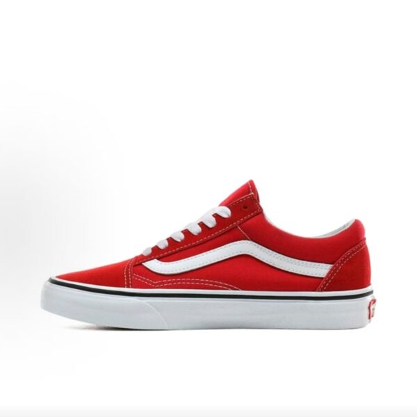 Vans Old Skool Unisex Skate Trainers Red White