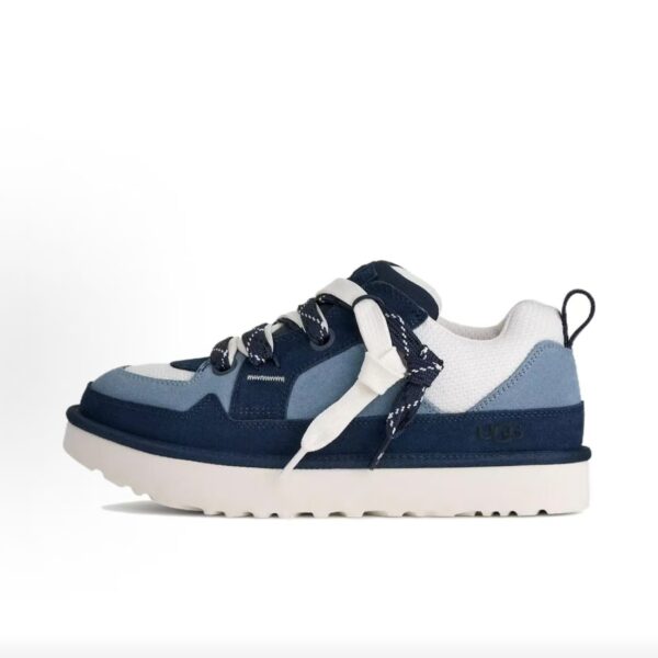 Platform UGG Lo Lowmel, Navy & Light Blue Mixed‑Material Casual Shoes
