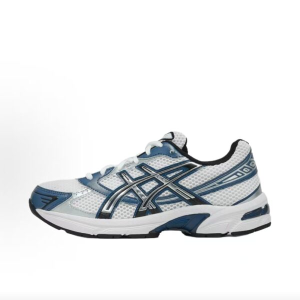 Asics GEL‑1130 White Blue Silver Retro Y2K Running Trainers