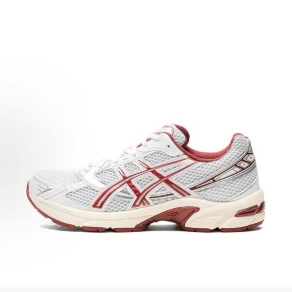 Asics GEL‑1130 White Red Silver Y2K Retro Running Trainers