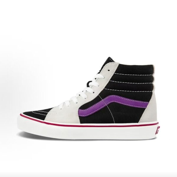 Vans Sk8‑Hi Black Off‑White Purple High‑Top Skate Trainers