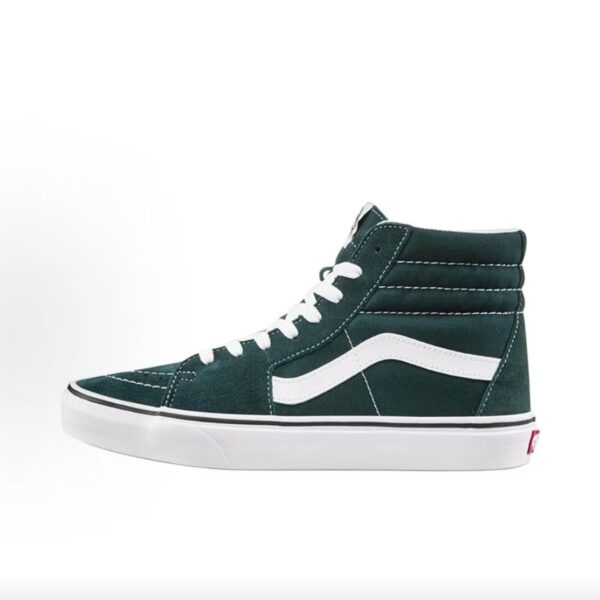Vans Sk8‑Hi Dark Green White High‑Top Skate Trainers