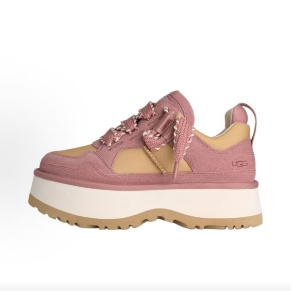 UGG Platform Sneakers Pink Beige Women's Chunky Casual Shoes