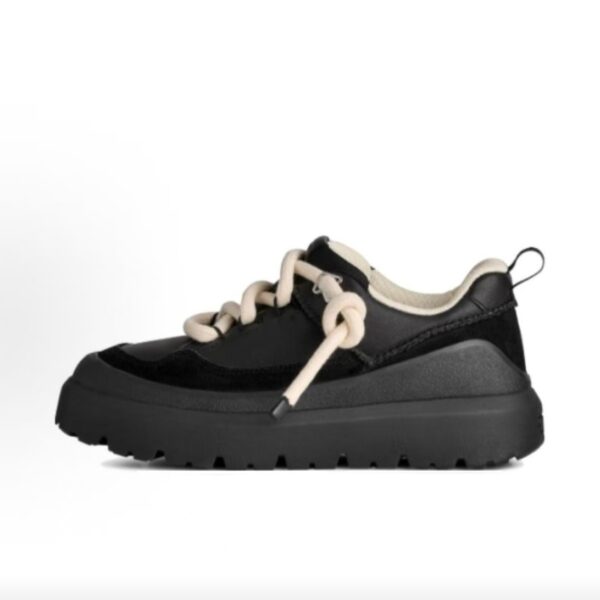 UGG Platform Sneakers Black With Off‑White Thick Laces Women's Shoes