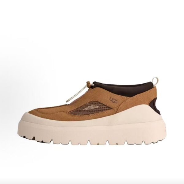 UGG Slip‑On Platform Shoes Chestnut White Sole Chunky Outdoor Trainers